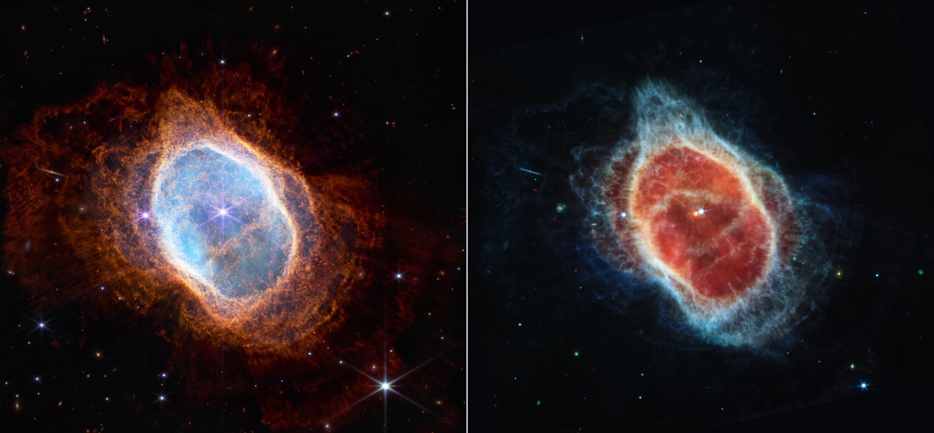 Two images of nebula