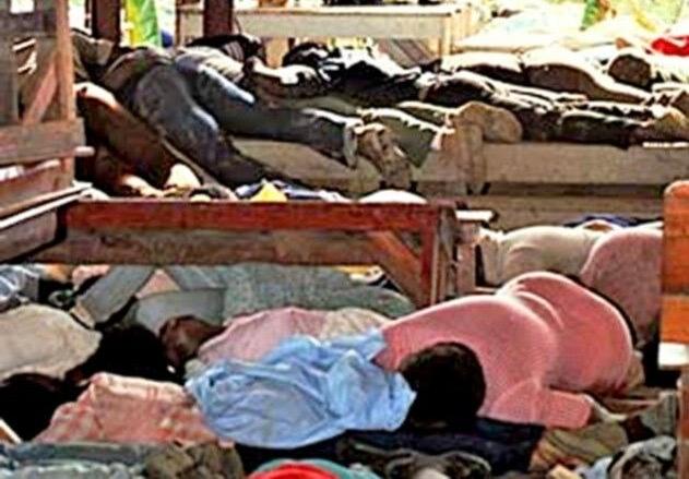 Bodies of Jonestown massacre victims