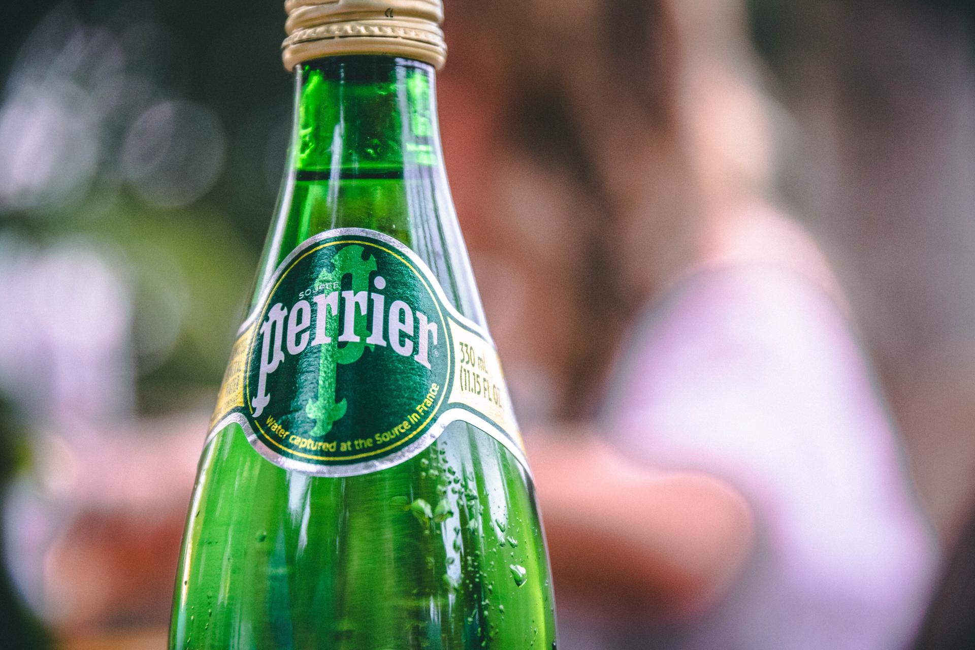 Distinctive Perrier bottle shape