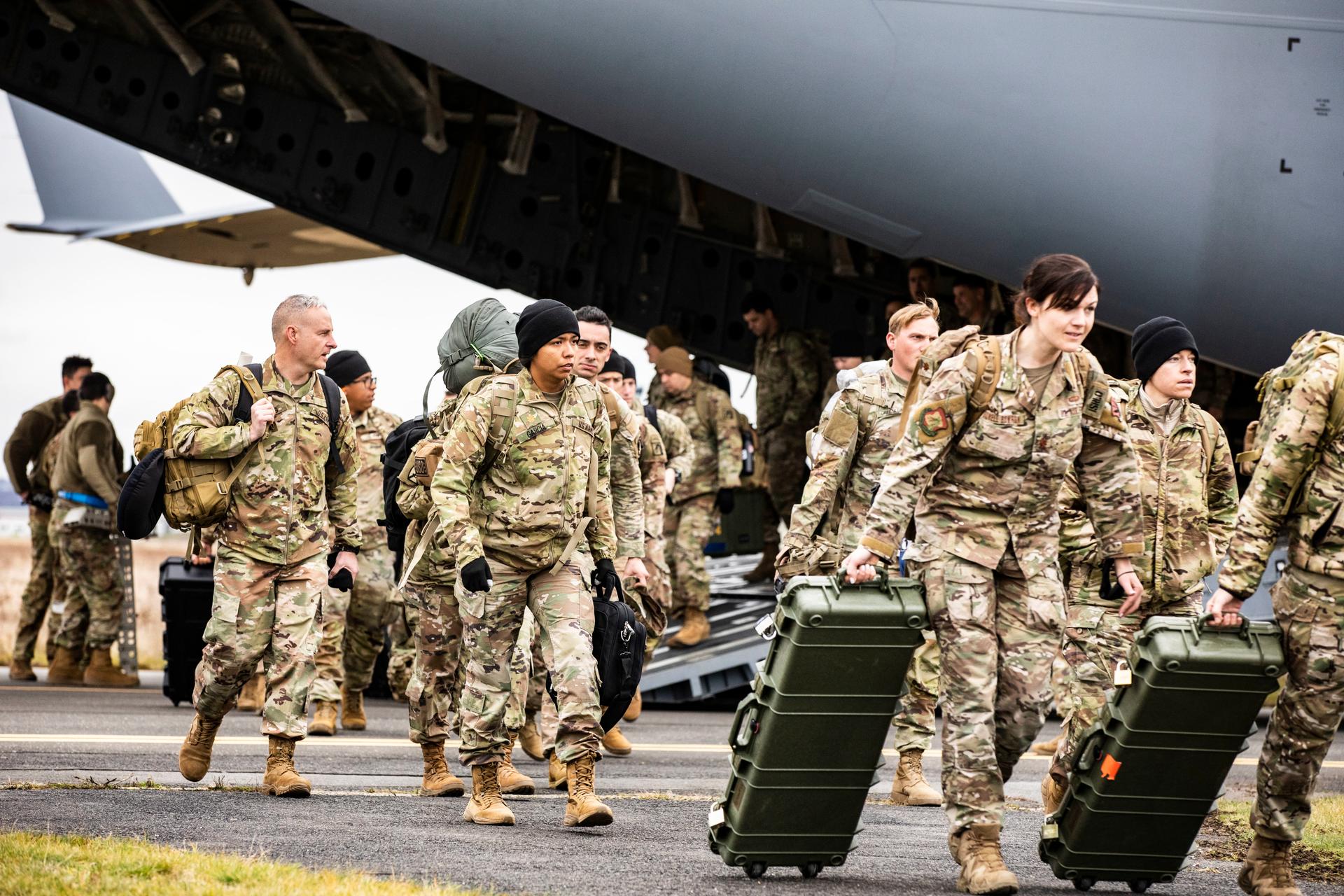 U.S. soldiers arrive in Germany in support of NATO allies, 2022. (Source: U.S. Department of Defense)