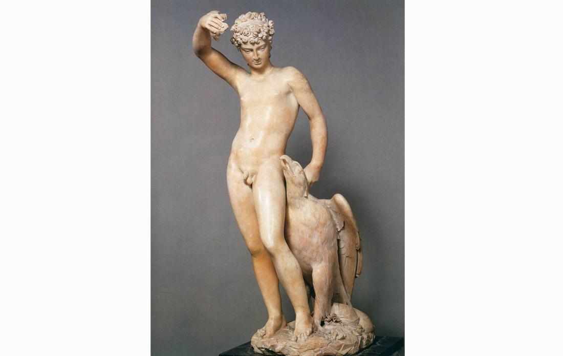 Cellini, Ganymede, marble sculpture