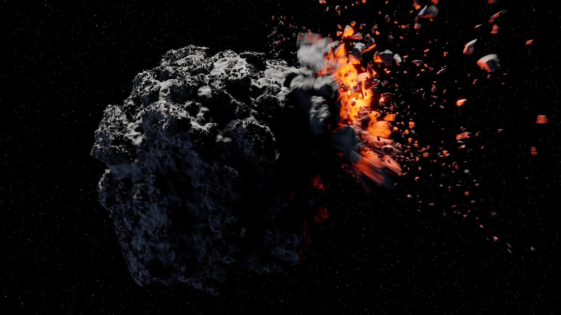 Exploded asteroid