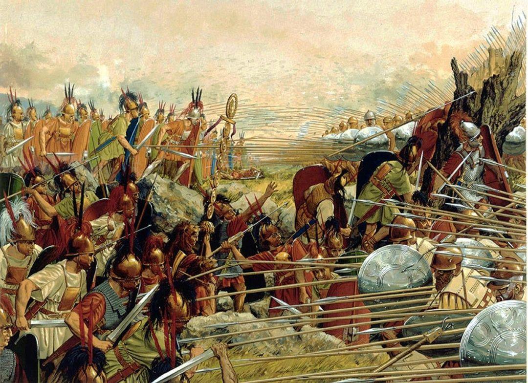 Who defeated the Greek empire?